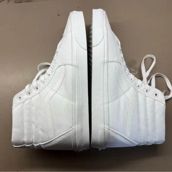 New without Box Men’s Vans Sk8-Hi True White White Canvas Sneakers Size Men 12. - Picture 7 of 9